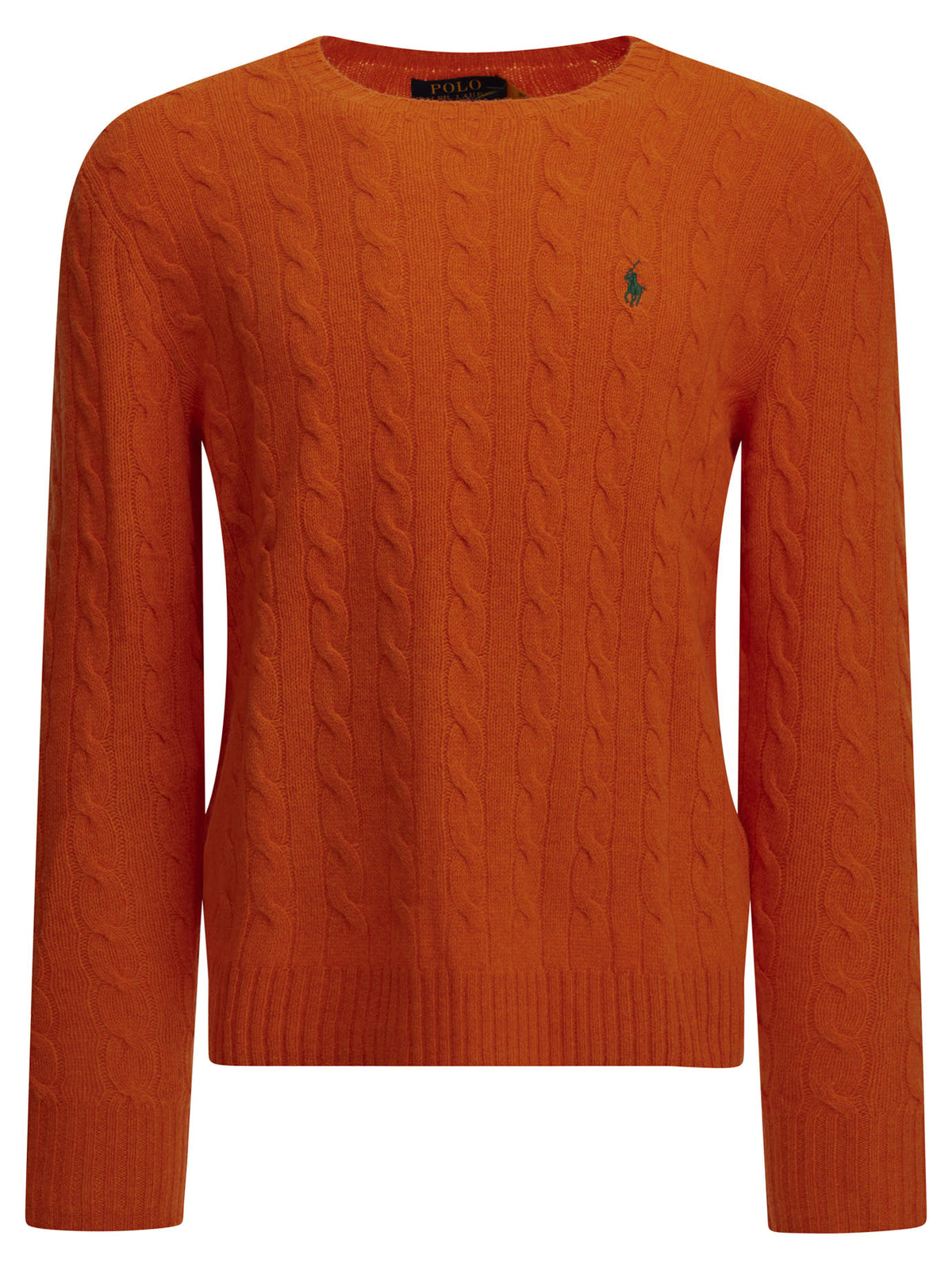 Polo Ralph Lauren Wool and cashmere crew-neck sweater with logo - Orange