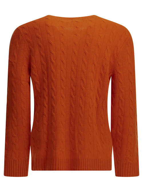 Polo Ralph Lauren Wool and cashmere crew-neck sweater with logo - Orange