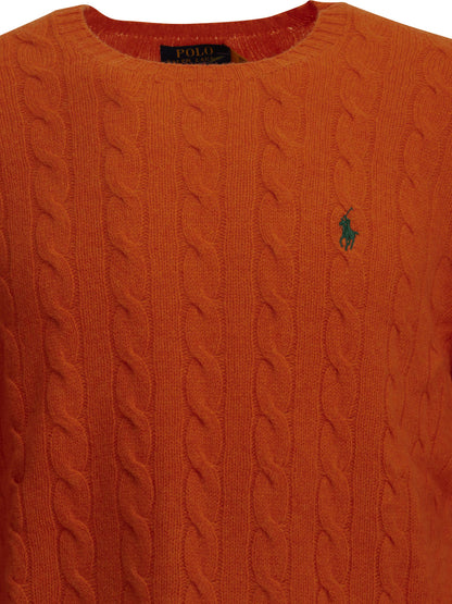 Polo Ralph Lauren Wool and cashmere crew-neck sweater with logo - Orange