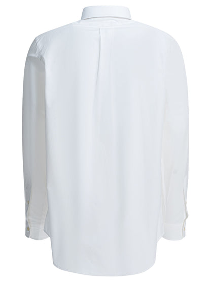 Polo Ralph Lauren Custom-fit casual shirt with logo - White