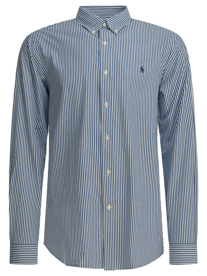 Polo Ralph Lauren Custom-fit casual shirt with logo - Light Blue
