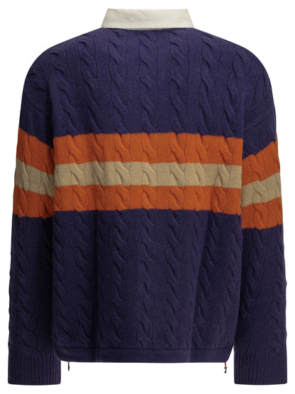 Polo Ralph Lauren "Rubgy" Polo Sweater - Purple