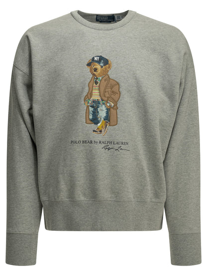 Polo Ralph Lauren "Polo Bear" Crew-Neck Sweatshirt - Grey