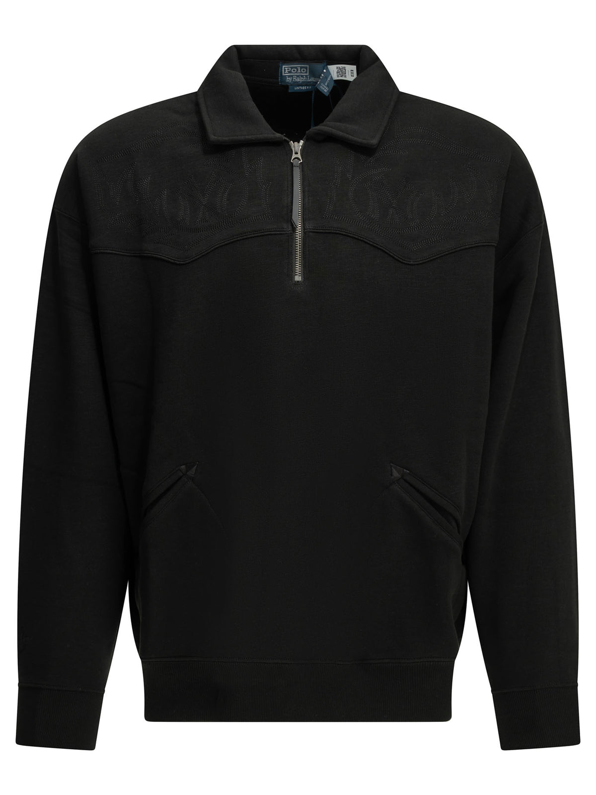 Polo Ralph Lauren "MLB" Polo-Collar Sweatshirt - Black