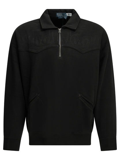 Polo Ralph Lauren "MLB" Polo-Collar Sweatshirt - Black