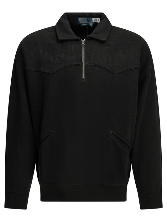 Polo Ralph Lauren "MLB" Polo-Collar Sweatshirt - Black