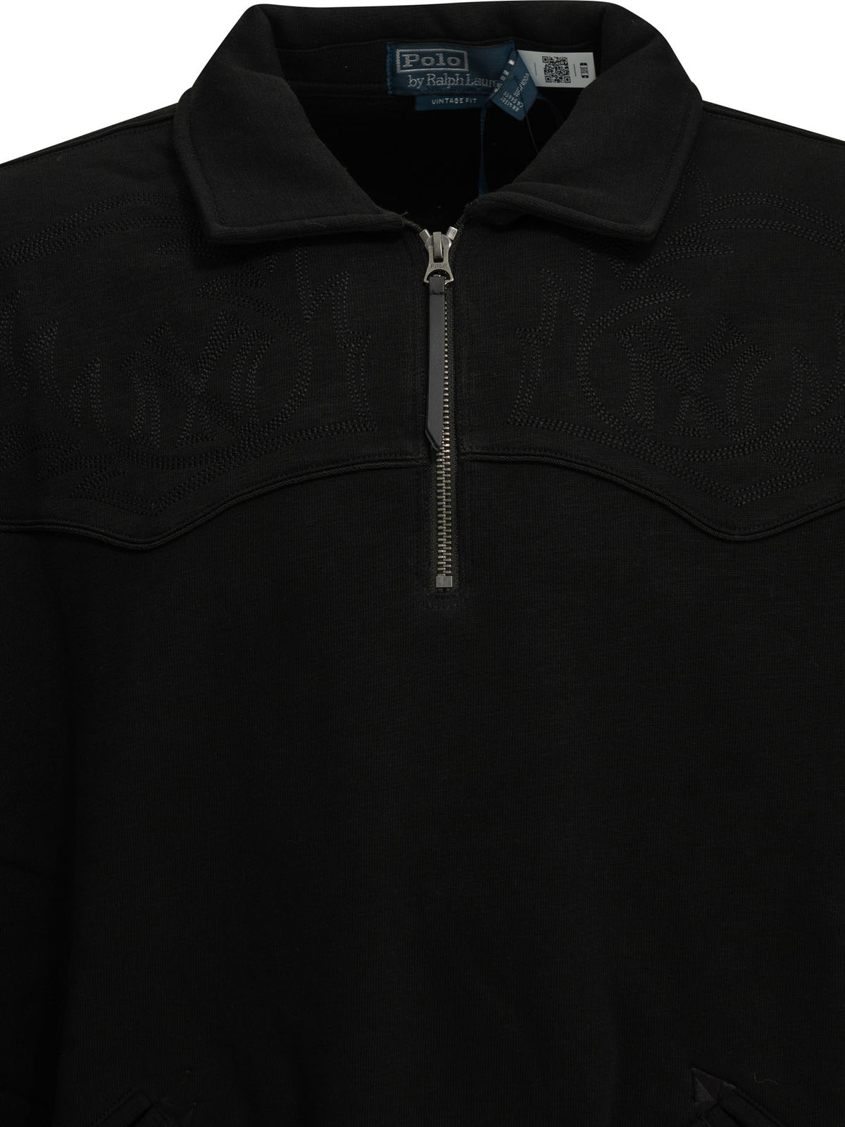 Polo Ralph Lauren "MLB" Polo-Collar Sweatshirt - Black