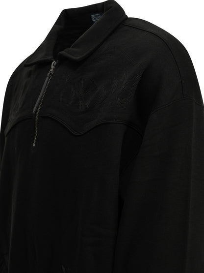 Polo Ralph Lauren "MLB" Polo-Collar Sweatshirt - Black