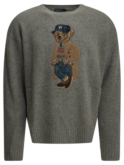 Polo Ralph Lauren "Polo Bear" Crew-Neck Sweater - Grey