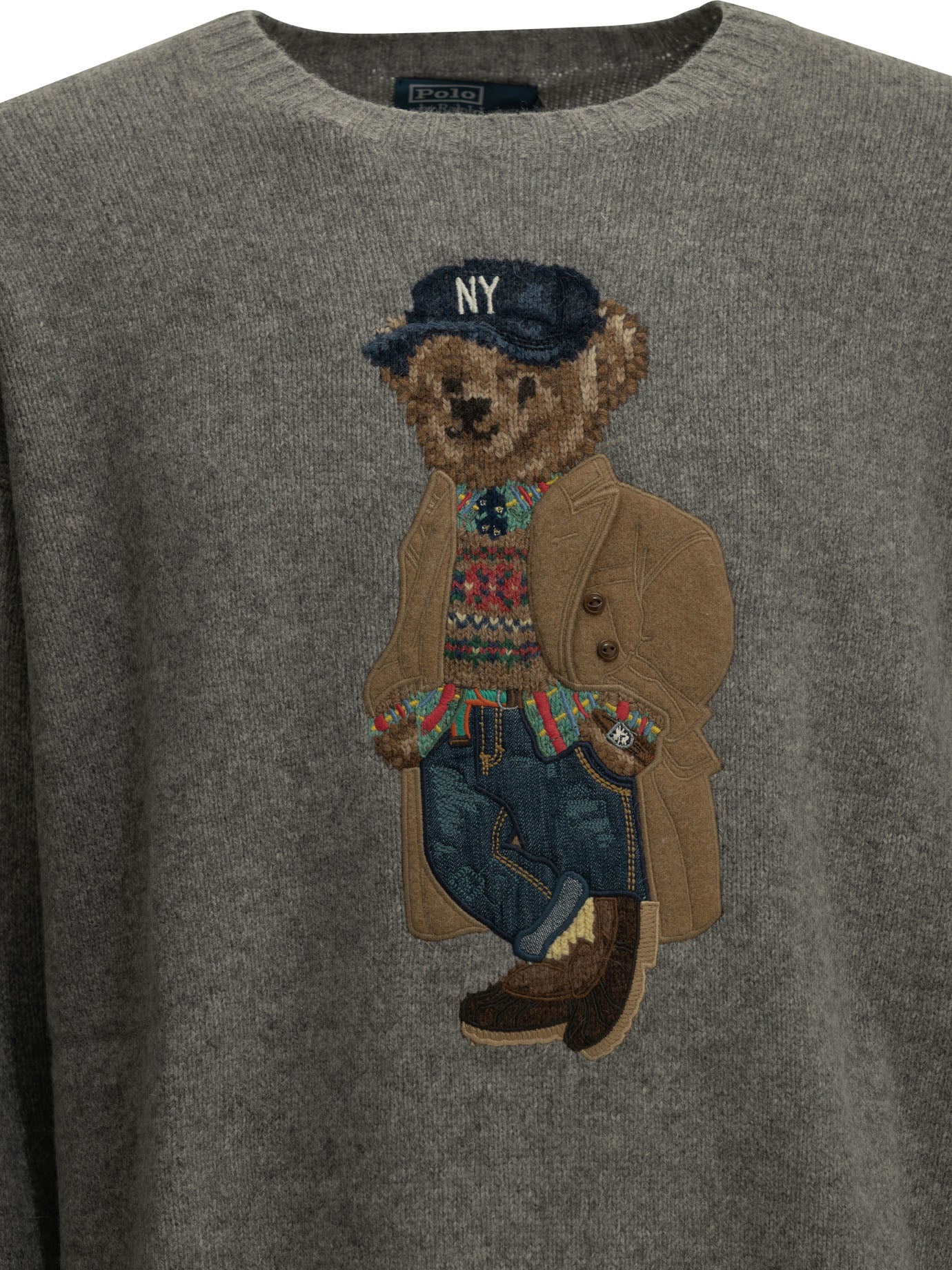 Polo Ralph Lauren "Polo Bear" Crew-Neck Sweater - Grey