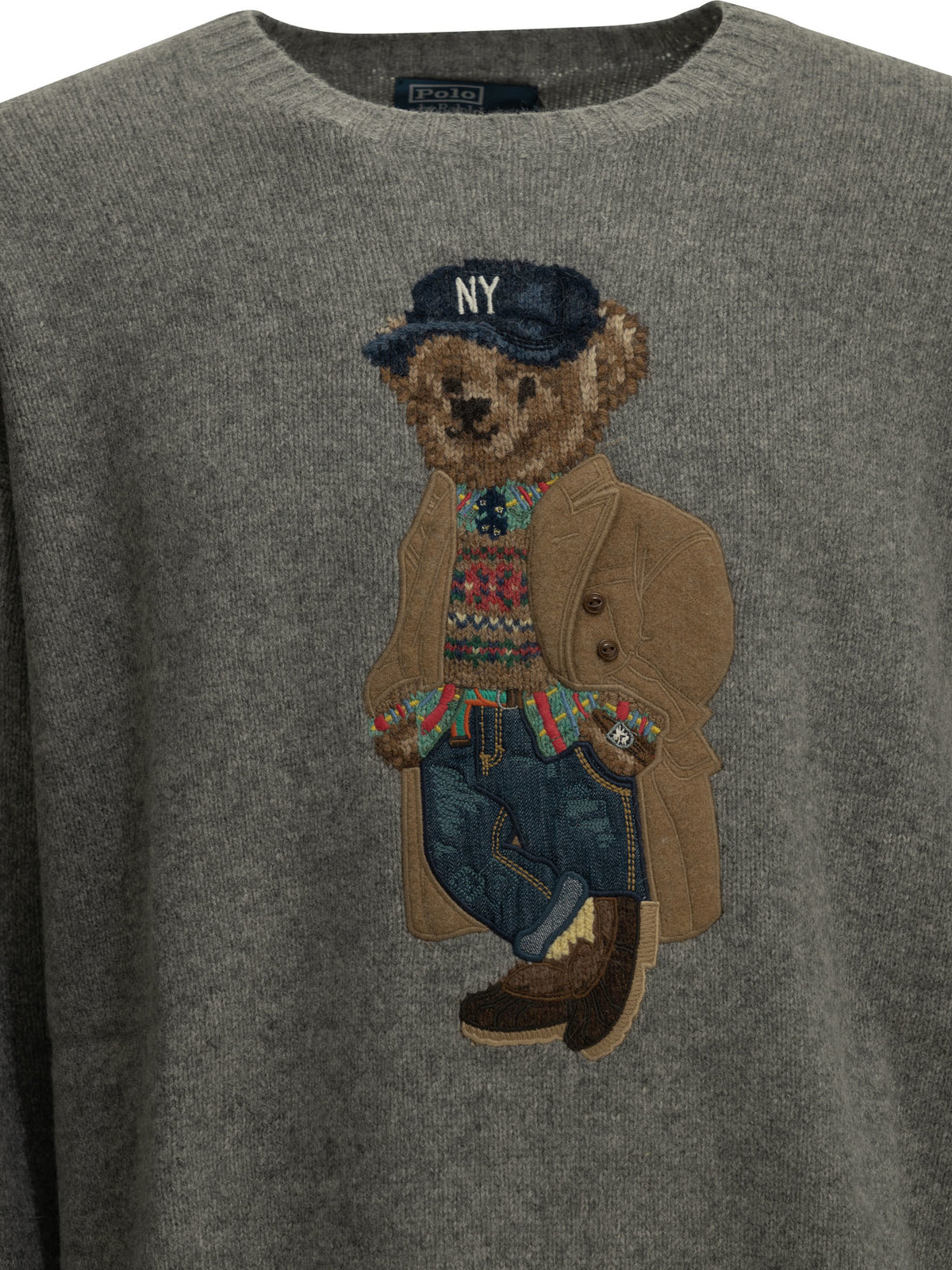 Polo Ralph Lauren "Polo Bear" Crew-Neck Sweater - Grey
