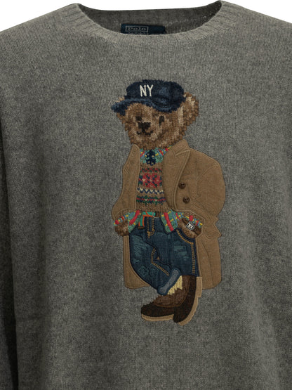 Polo Ralph Lauren "Polo Bear" Crew-Neck Sweater - Grey