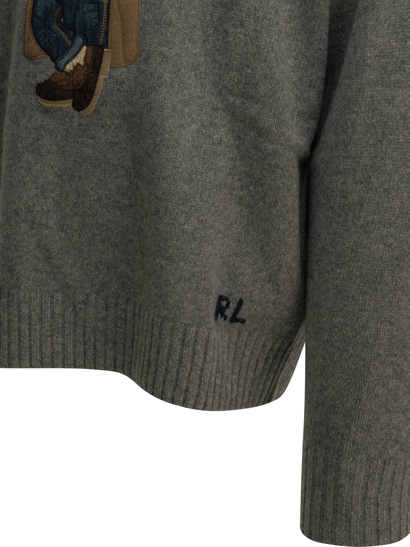 Polo Ralph Lauren "Polo Bear" Crew-Neck Sweater - Grey