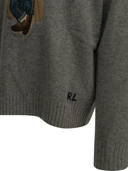 Polo Ralph Lauren "Polo Bear" Crew-Neck Sweater - Grey