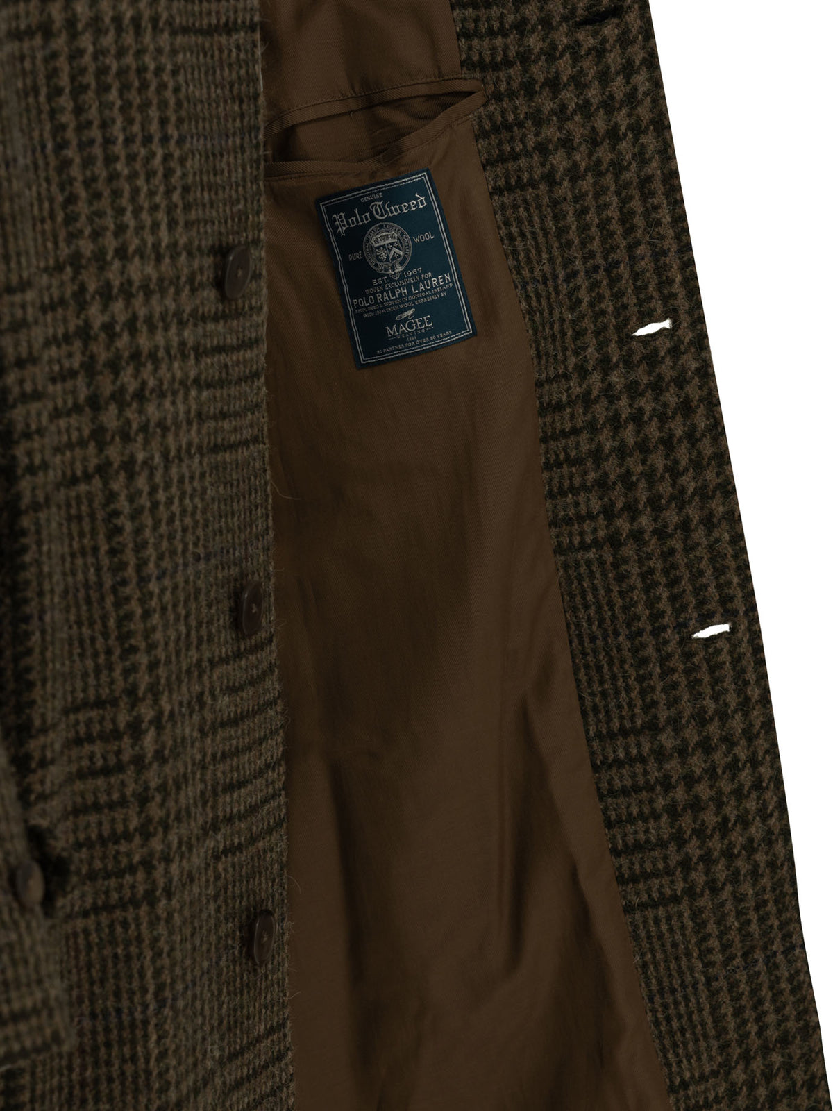 Polo Ralph Lauren "Balmacaan" Long Coat - Brown