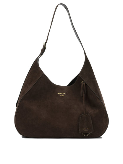 Prada "Boogie" Large Shoulder Bag - Brown