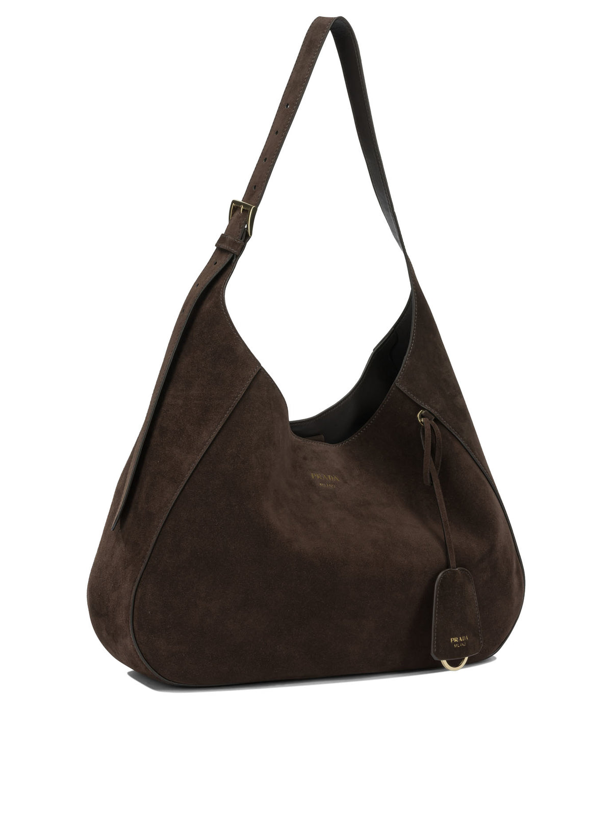 Prada "Boogie" Large Shoulder Bag - Brown