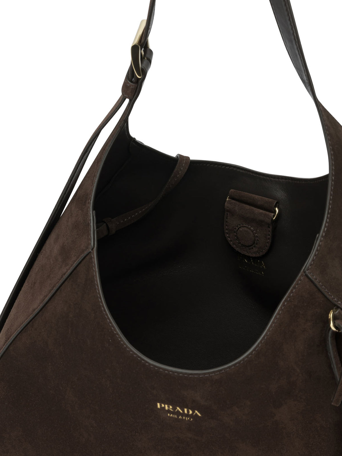 Prada "Boogie" Large Shoulder Bag - Brown