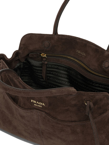 Prada "Allusion" Medium Shoulder Bag - Brown