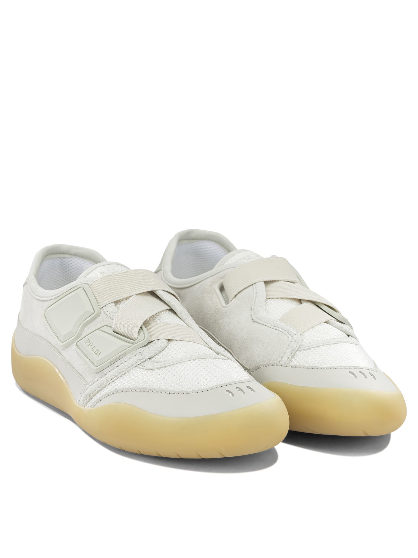 Prada "Speedrock" Low-Top Sneakers - White
