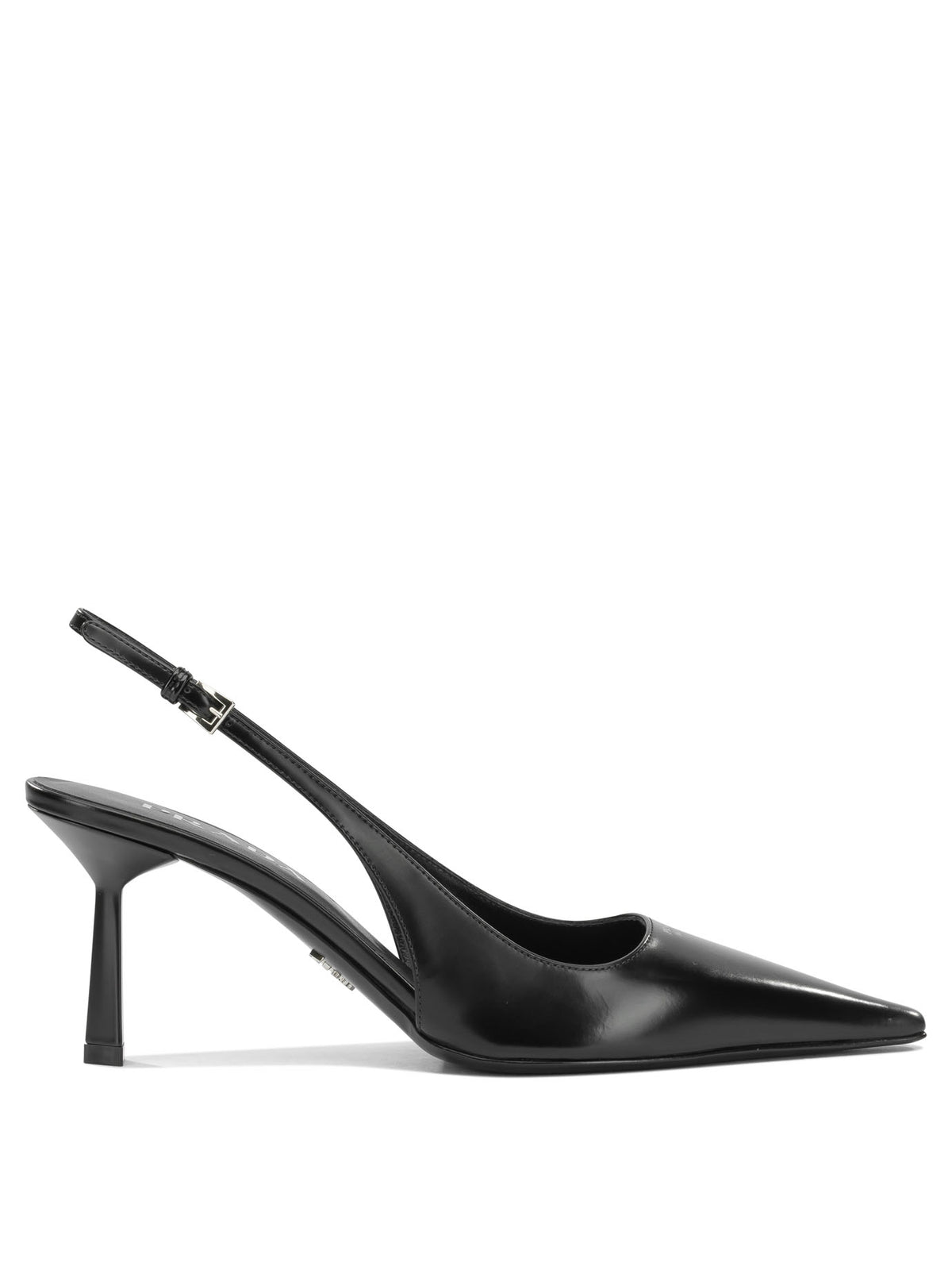 Prada 50MM Leather Slingbacks - Black