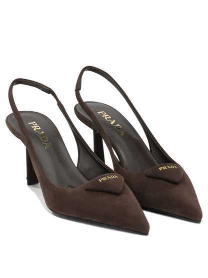 Prada Suede slingbacks - Brown