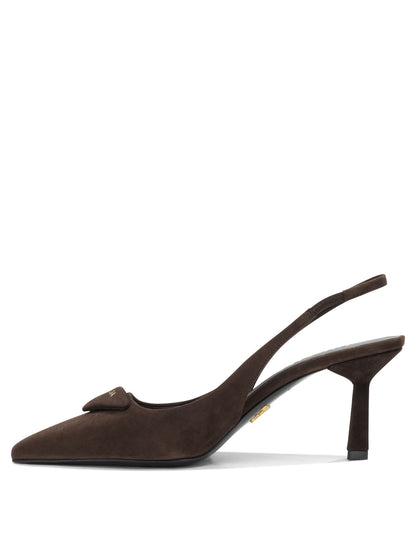 Prada Suede slingbacks - Brown