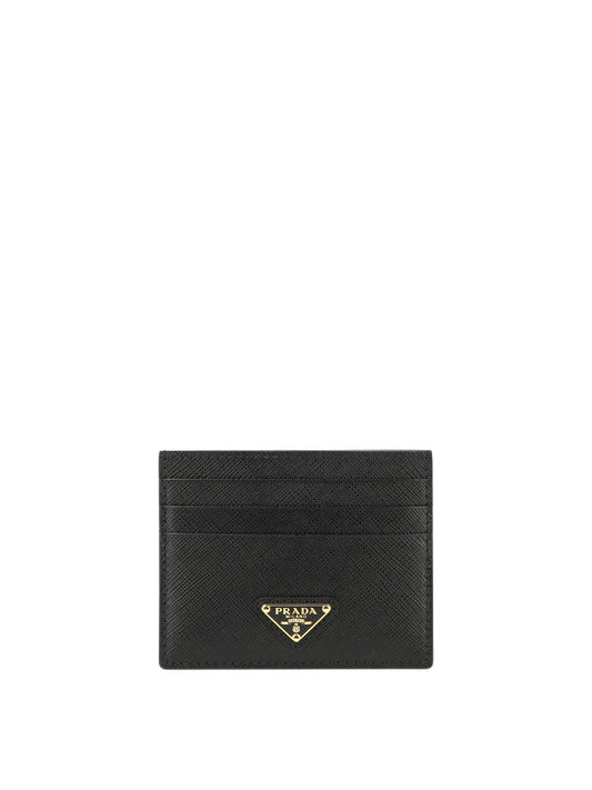 Prada Saffiano leather card holders - Black