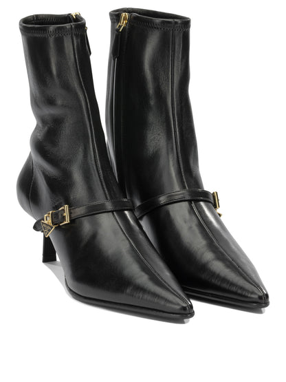 Prada Stretch leather ankle boots with zipper - Black