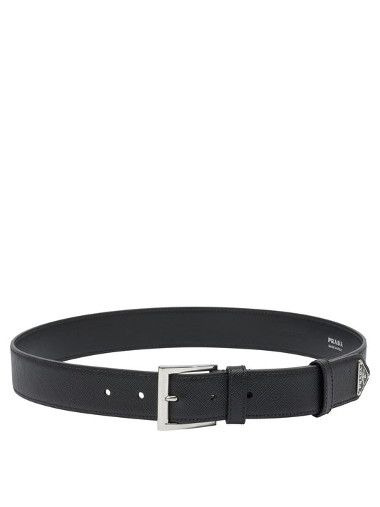 Prada Saffiano leather belt - Black
