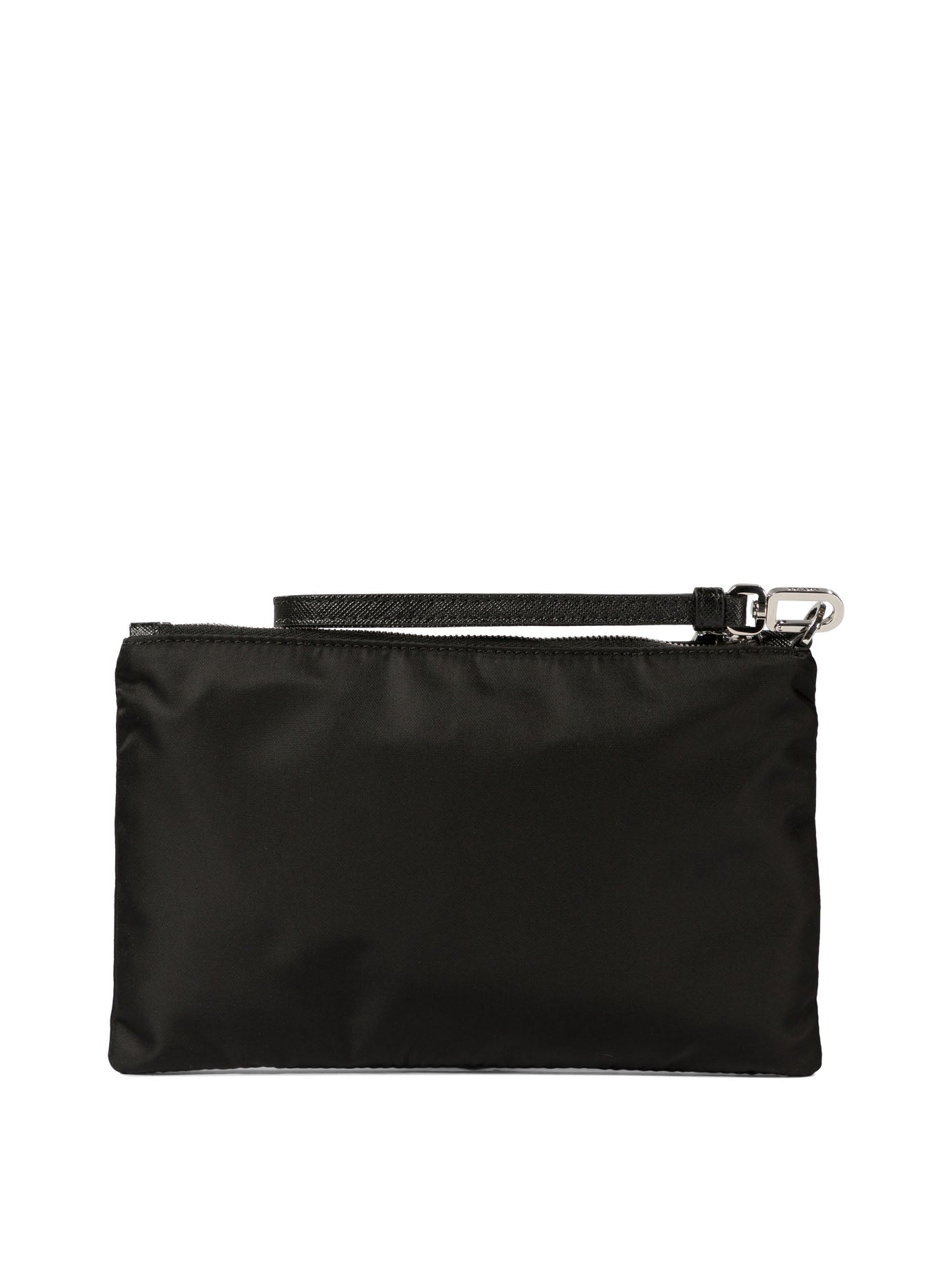 Prada Re-Nylon and Saffiano leather pouch - Black