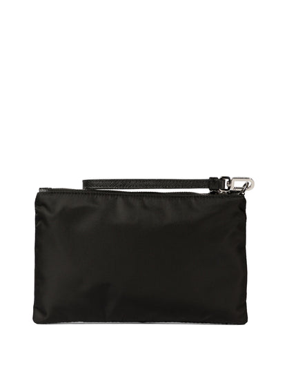 Prada Re-Nylon and Saffiano leather pouch - Black