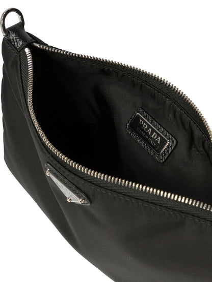 Prada Re-Nylon and Saffiano leather pouch - Black
