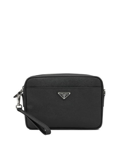Prada Small crossbody bag with logo - Black