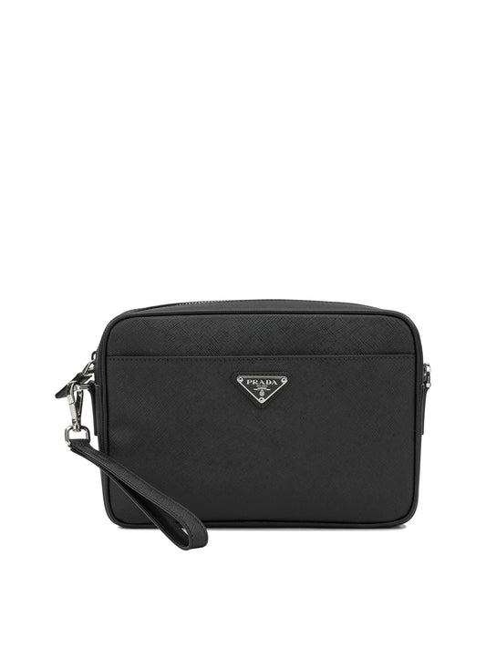 Prada Small crossbody bag with logo - Black