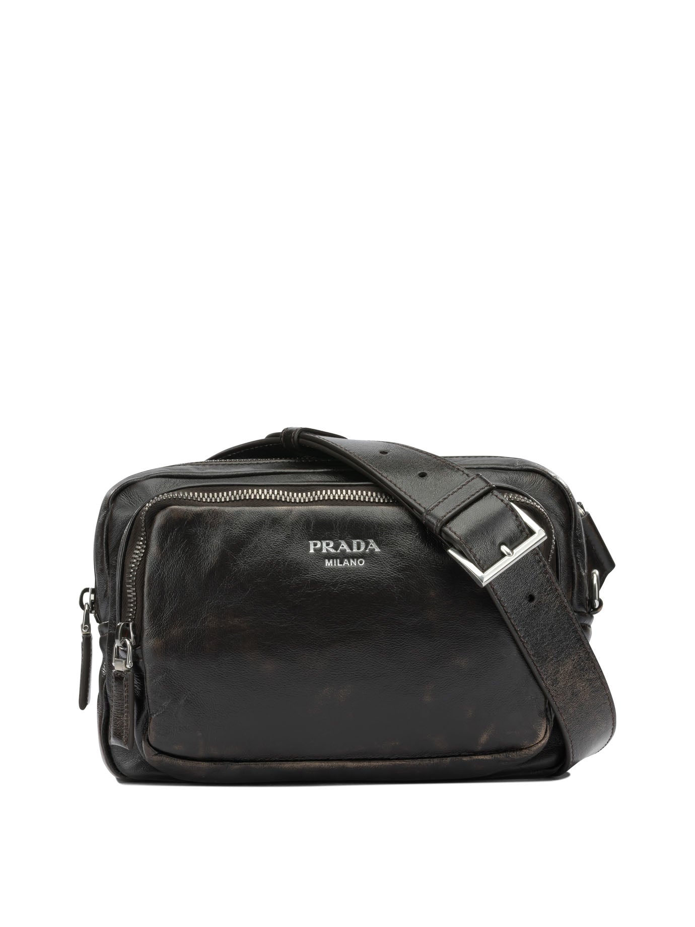Prada Small leather crossbody bag - Brown