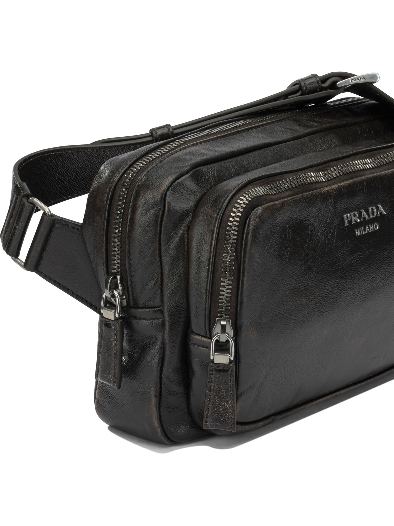 Prada Small leather crossbody bag - Brown