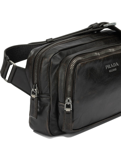 Prada Small leather crossbody bag - Brown