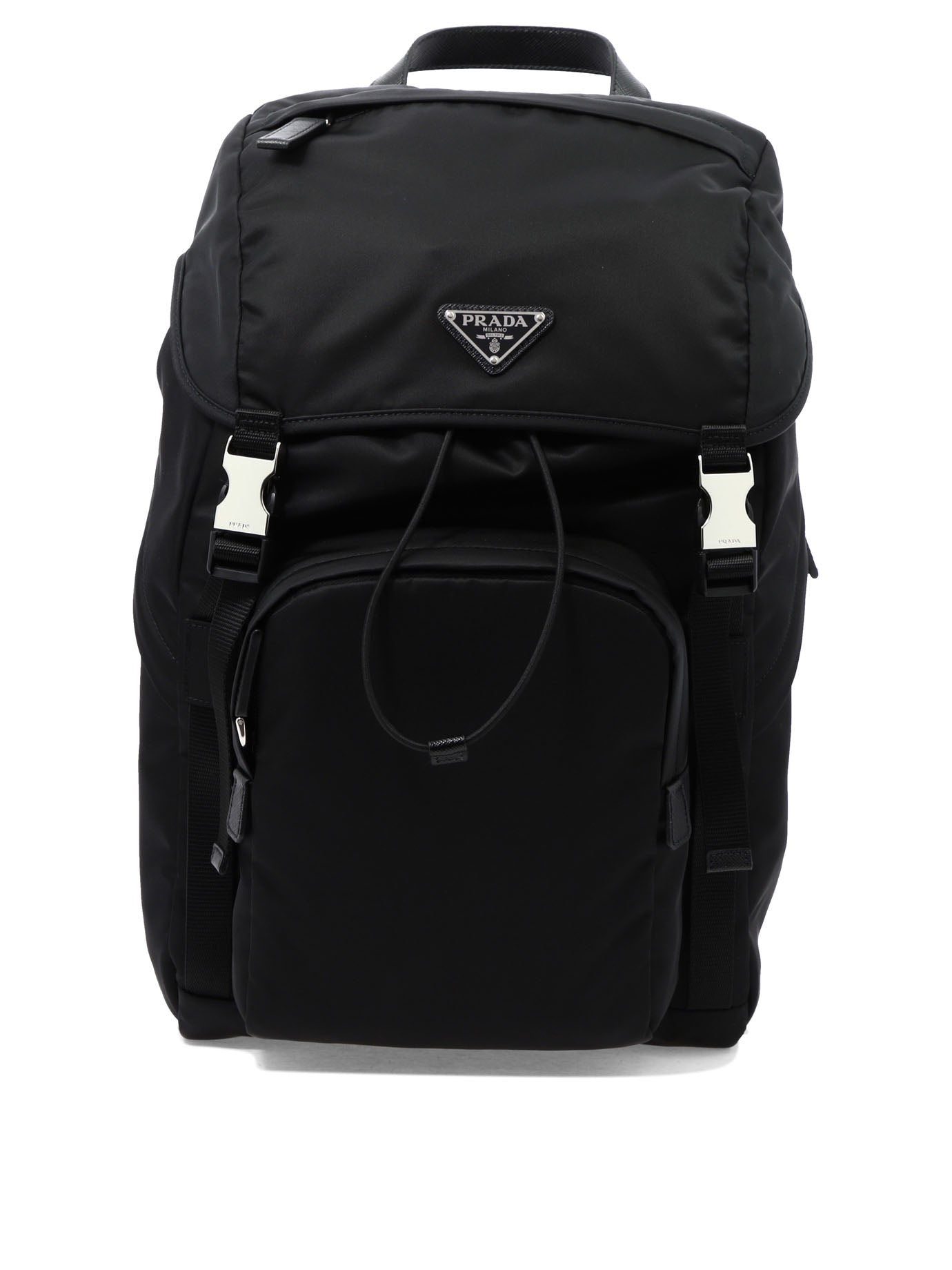 Prada Re-Nylon and Saffiano leather backpack - Black