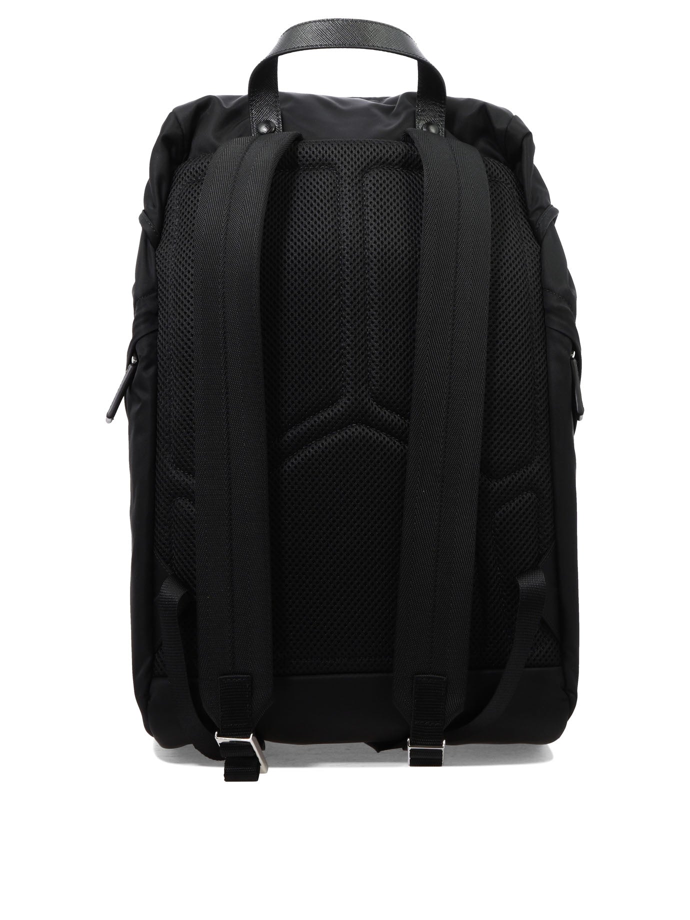 Prada Re-Nylon and Saffiano leather backpack - Black