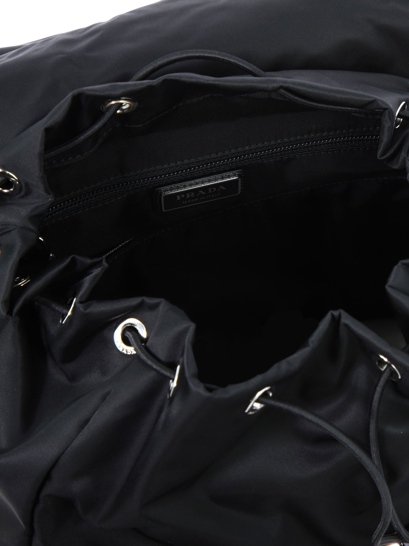 Prada Re-Nylon and Saffiano leather backpack - Black