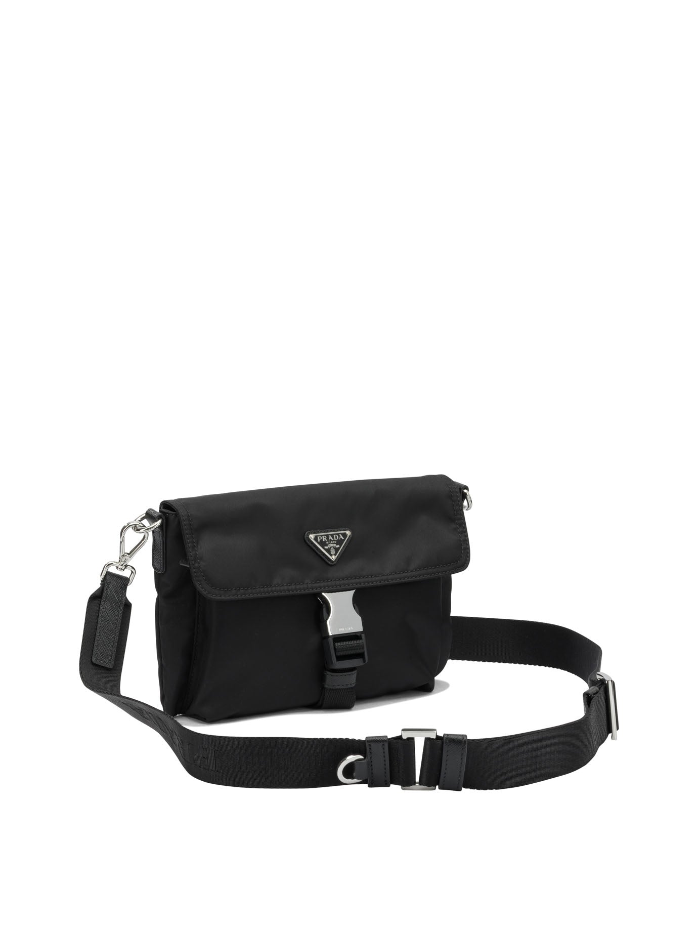 Prada Small Re-Nylon Croosbody Bag - Black