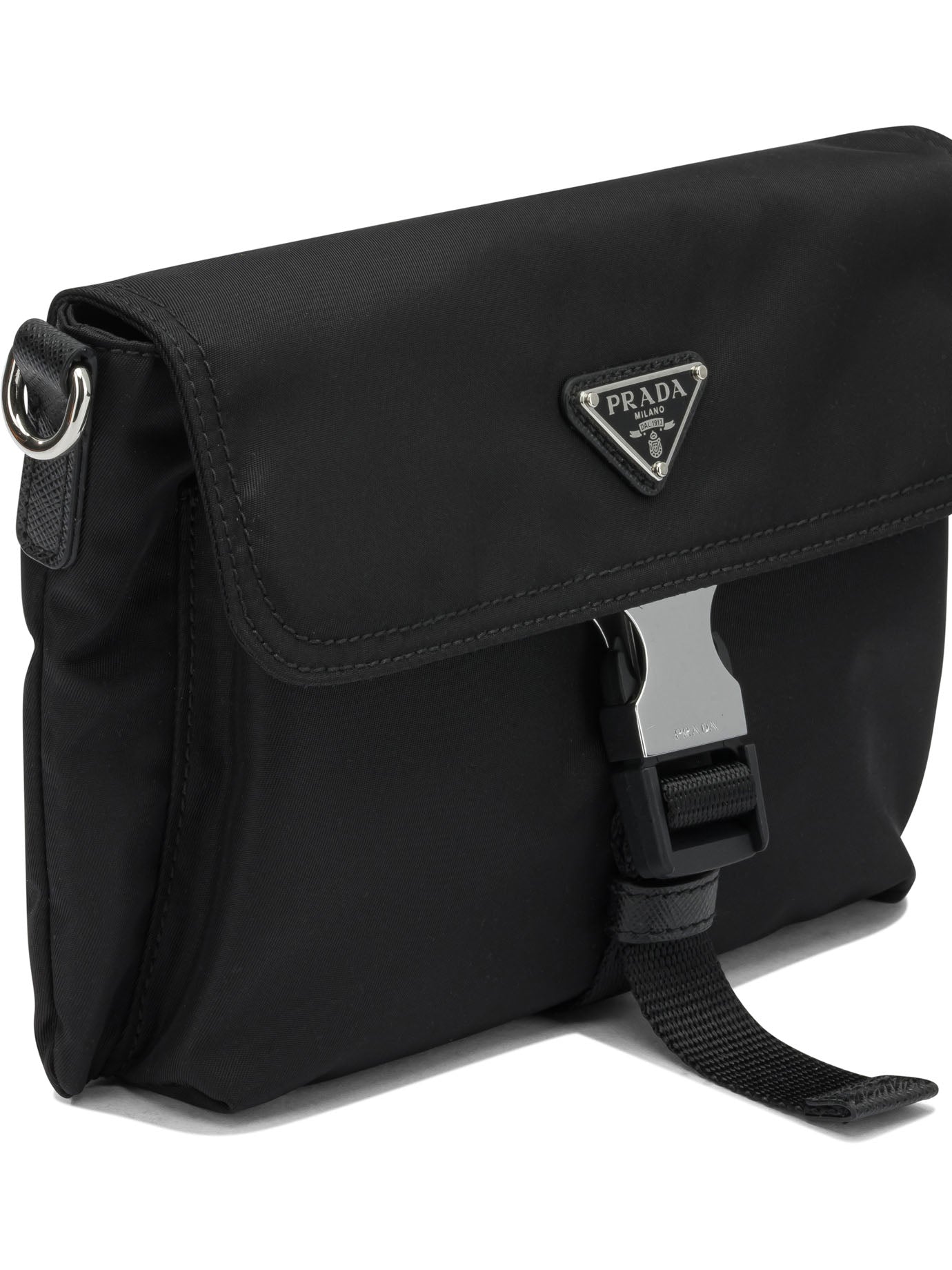 Prada Small Re-Nylon Croosbody Bag - Black