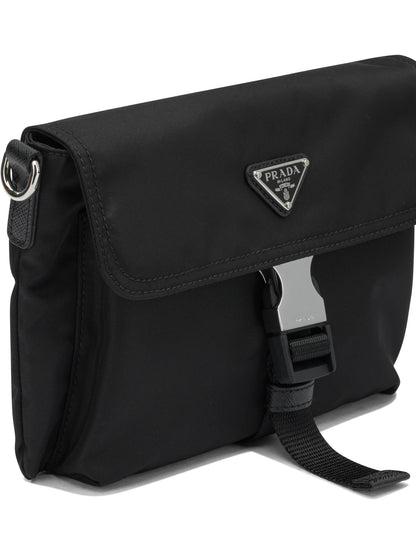 Prada Small Re-Nylon Croosbody Bag - Black