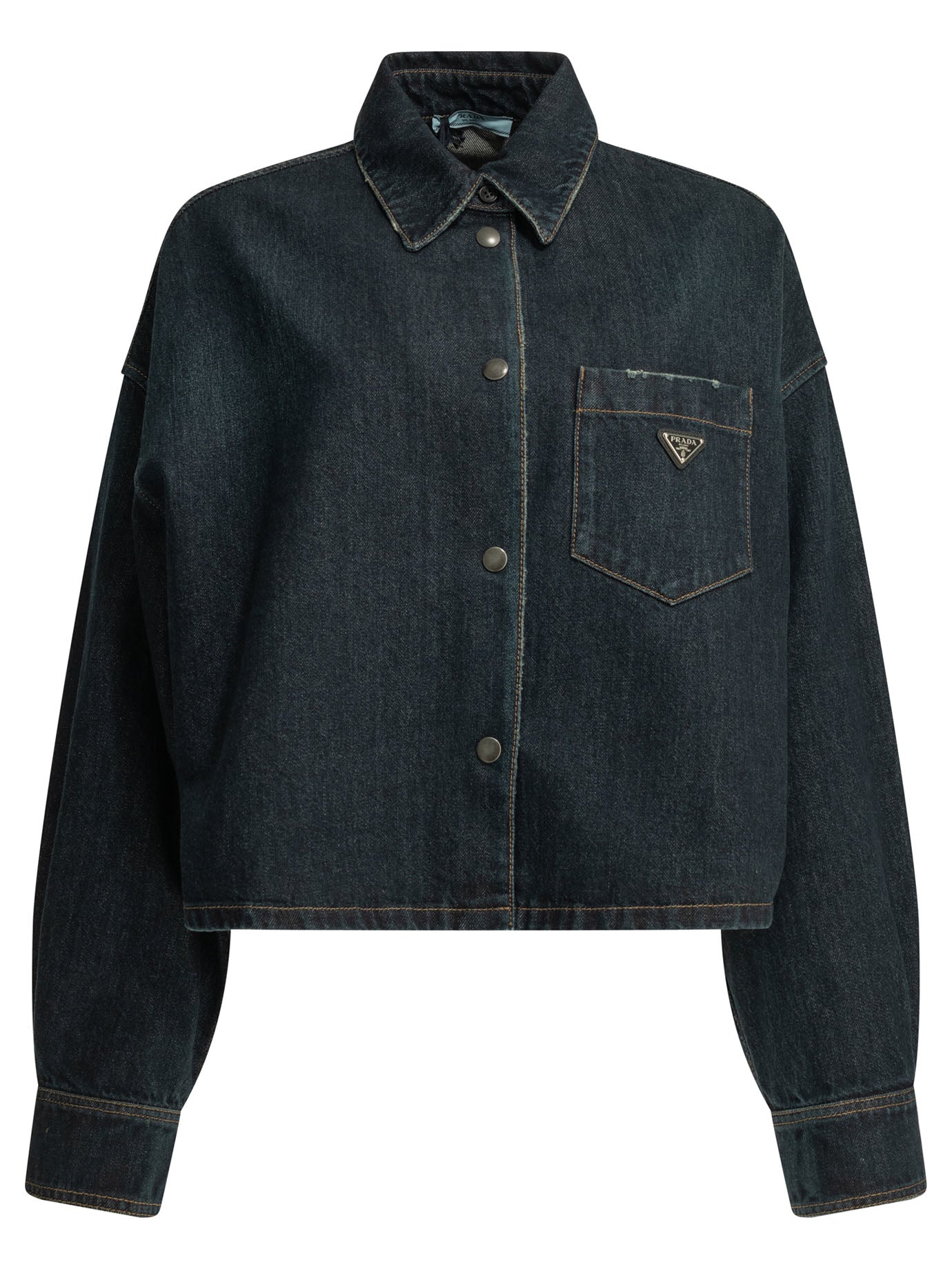Prada Denim jacket with logo - Blue