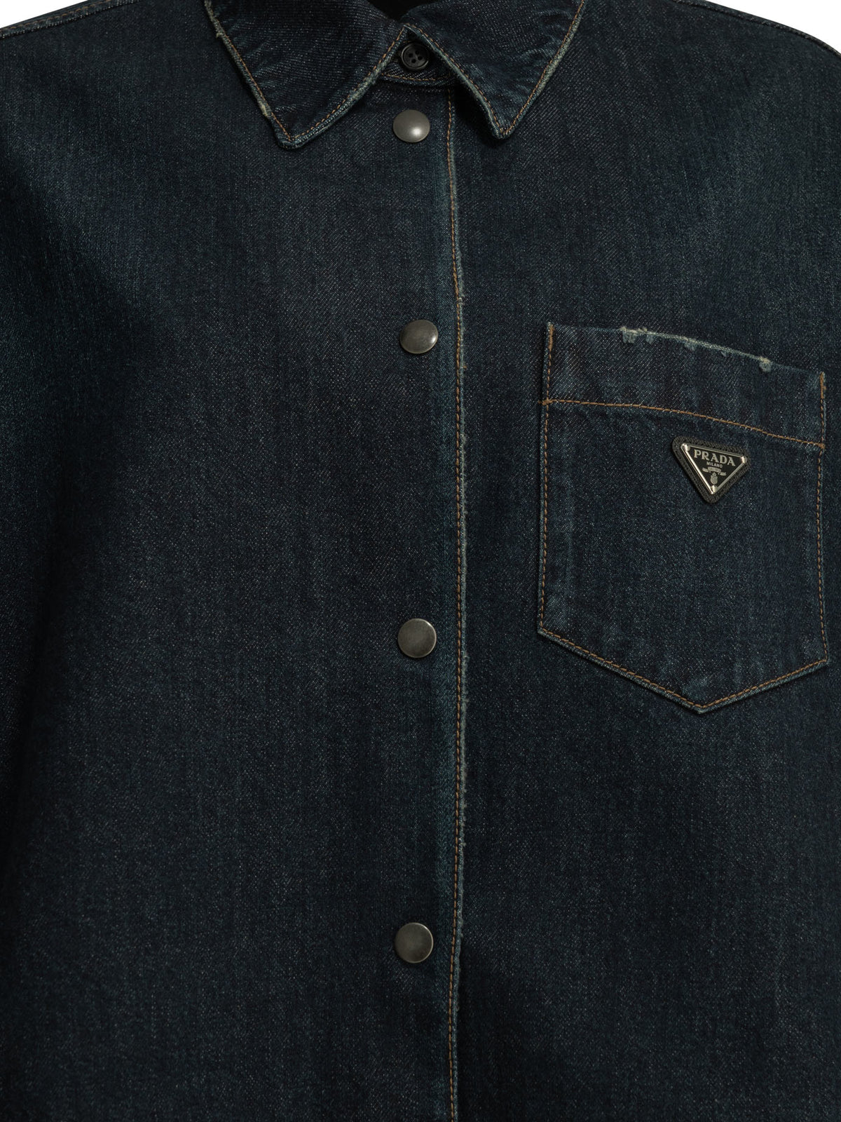 Prada Denim jacket with logo - Blue