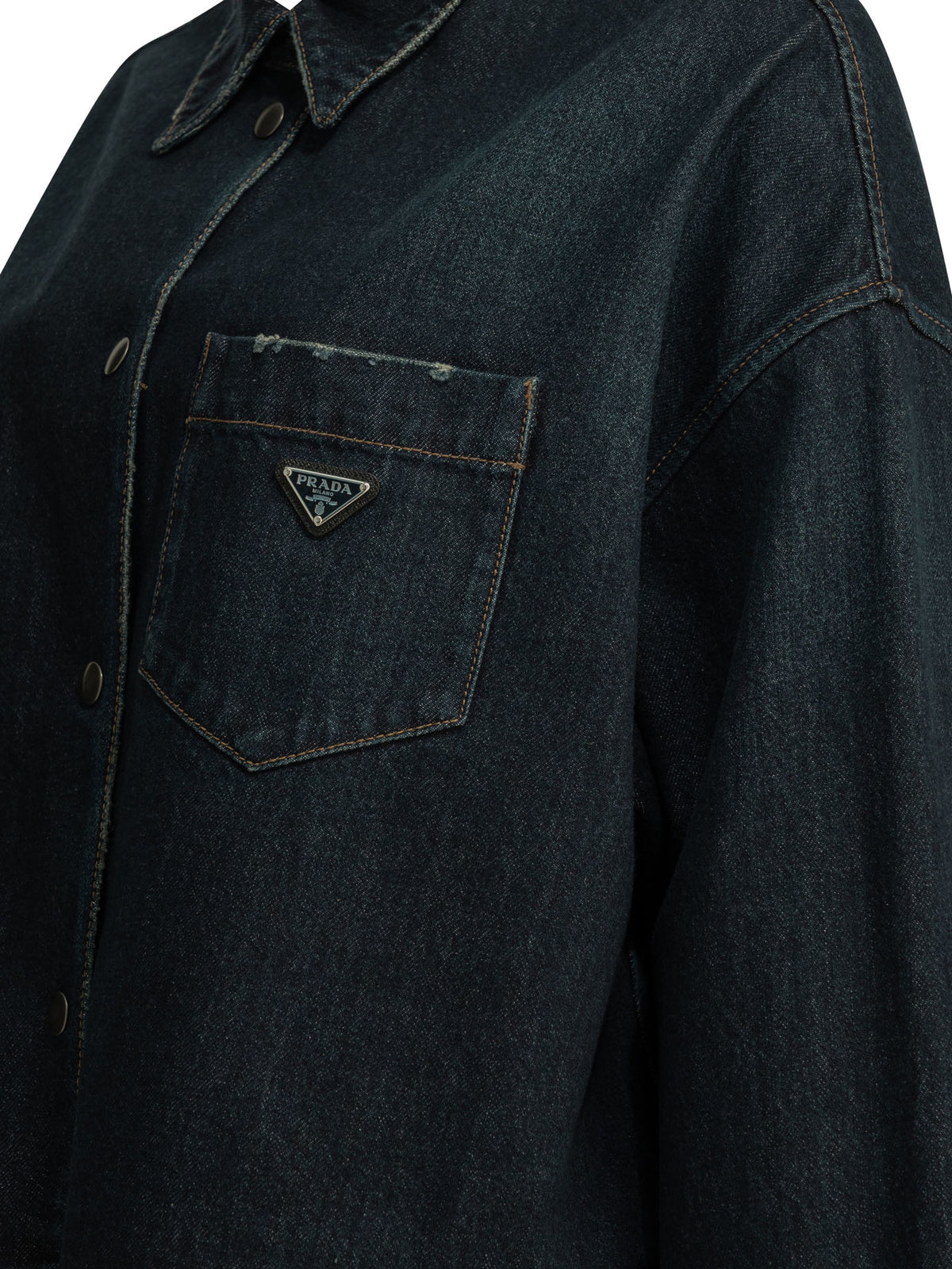 Prada Denim jacket with logo - Blue