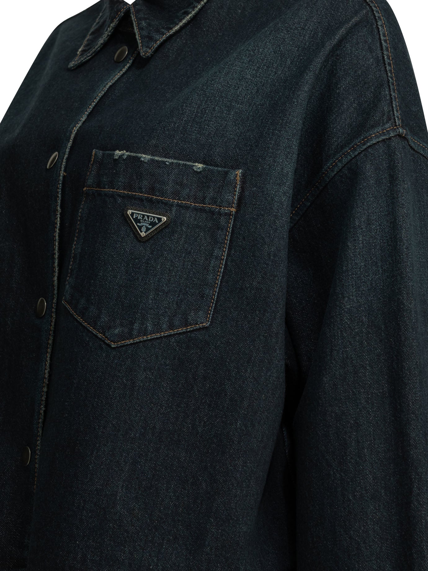 Prada Denim jacket with logo - Blue