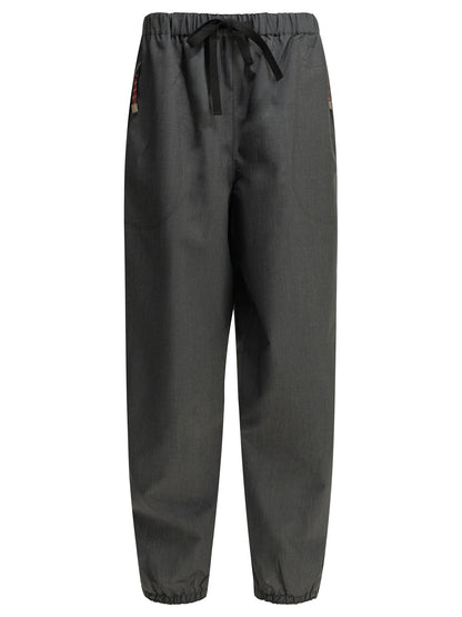 Prada Wool Parachute Pants - Grey