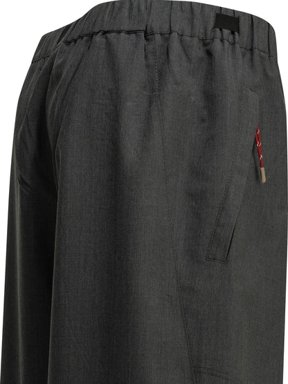 Prada Wool Parachute Pants - Grey
